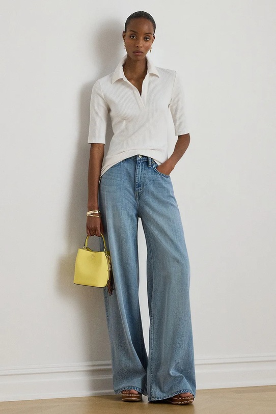 Odzież Lauren Ralph Lauren polo damskie 200P10120 biały