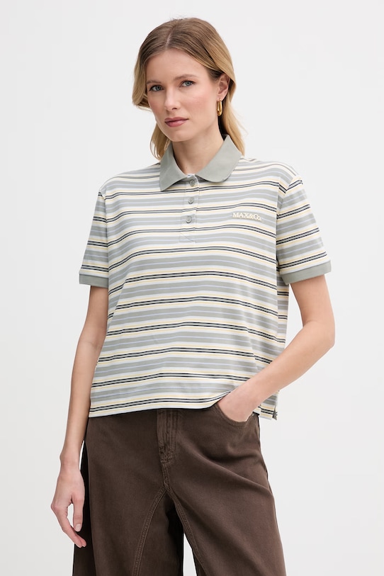 Max&Co. polo damskie bawełniane MCOMANDARE szary 2616951013200