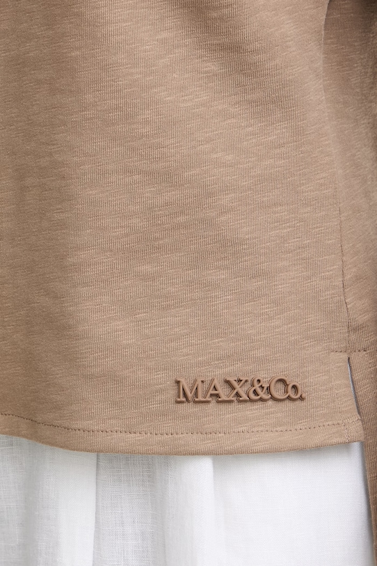 Max&Co. поло жіноче з бавовною MCOPESI 2616951024200 коричневий