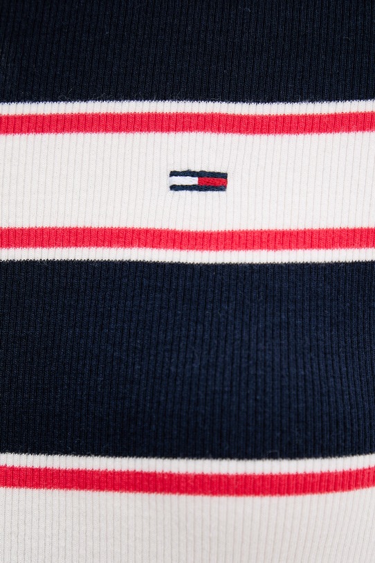 Tommy Jeans polo damskie bawełniane z elastanem DW0DW22327 granatowy
