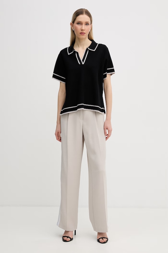 Marc Aurel polo damskie z wiskozą 8339A11114 czarny SS26