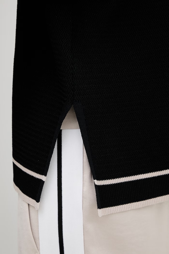 Marc Aurel polo damskie z wiskozą 8339A11114 czarny