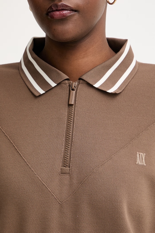 Armani Exchange polo ženska s viskozom XW002215.AF13401 smeđa