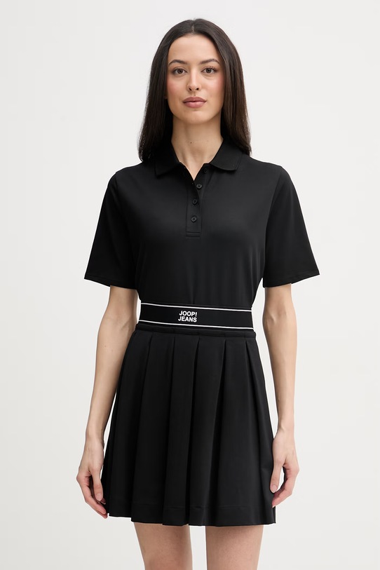 Joop! polo tričko dámske s bavlnou čierna 30100660