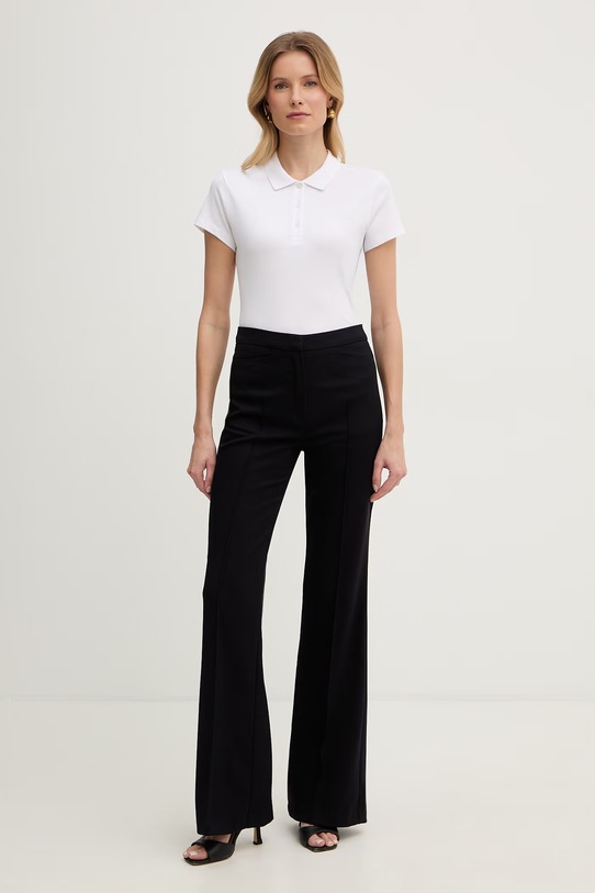 Karl Lagerfeld polo ženské bavlněné s elastanem B2W17097 bílá SS26