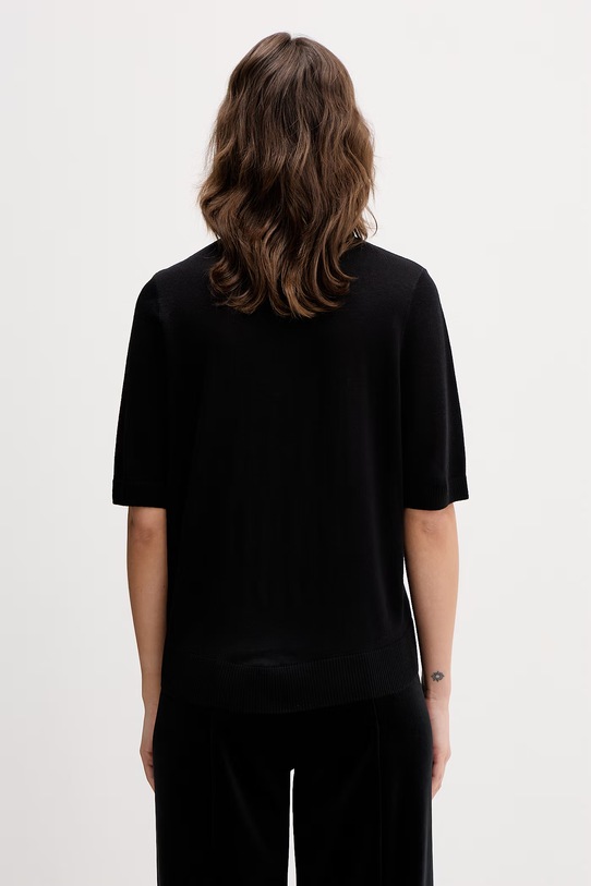 Odzież Fred Perry polo z dodatkiem wełny K2125 czarny