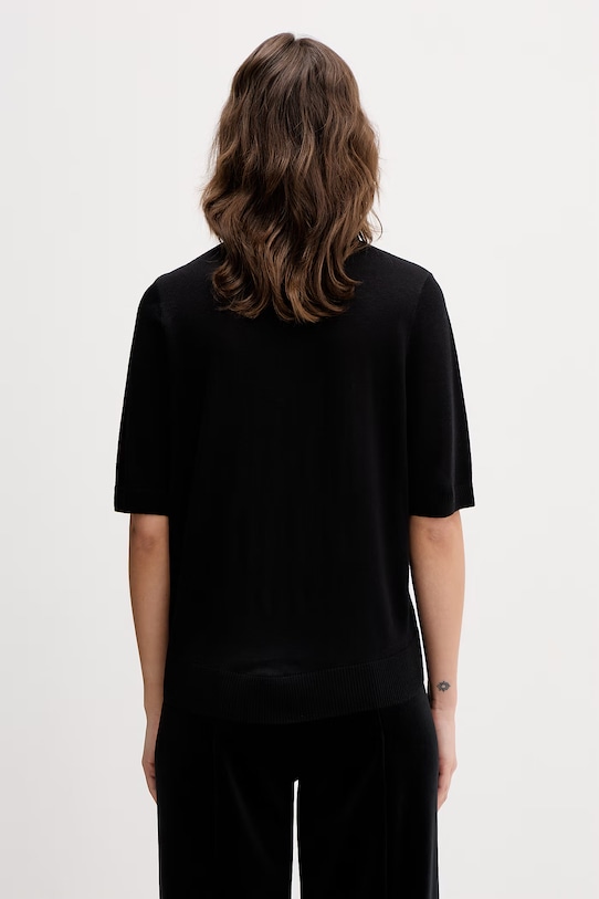 Odzież Fred Perry polo z dodatkiem wełny K2125 czarny