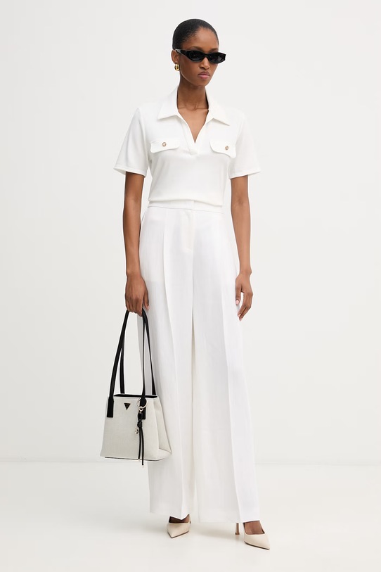 Morgan polo pentru femei DROSSO alb SS26