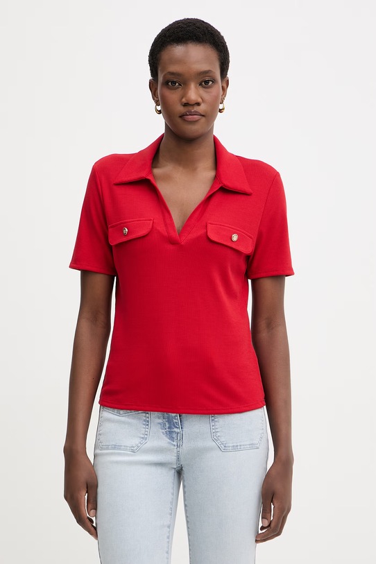 Morgan polo damskie czerwony DROSSO