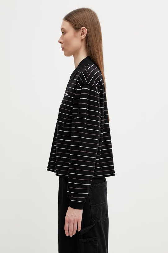 Carhartt WIP longsleeve damski bawełniany W' L/S Mabel Polo I036354.3O1XX czarny SS26