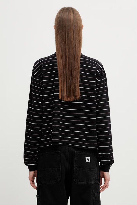 Odzież Carhartt WIP longsleeve damski bawełniany W' L/S Mabel Polo I036354.3O1XX czarny