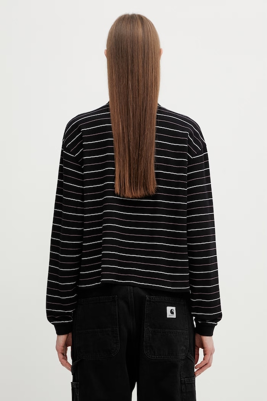 Odzież Carhartt WIP longsleeve damski bawełniany W' L/S Mabel Polo I036354.3O1XX czarny