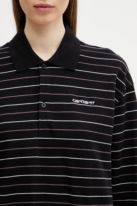 Carhartt WIP longsleeve damski bawełniany W' L/S Mabel Polo czarny I036354.3O1XX