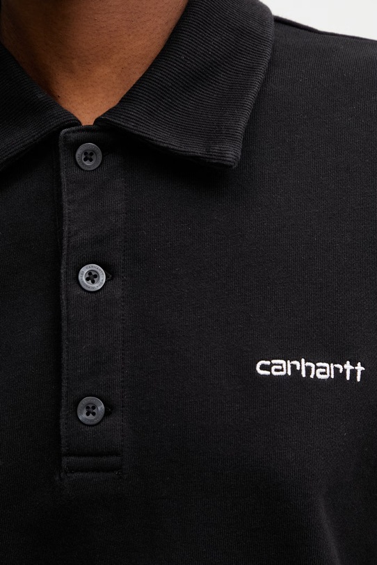 Carhartt WIP W' Brenta Polo Sweat суичър от памук дамски черен I036291.0D260