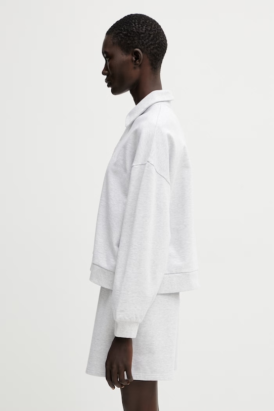 Carhartt WIP W' Brenta Polo Sweat polo bawełniane damskie I036291.00T60 szary SS26