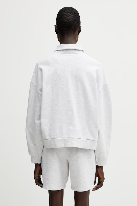 Odzież Carhartt WIP W' Brenta Polo Sweat polo bawełniane damskie I036291.00T60 szary