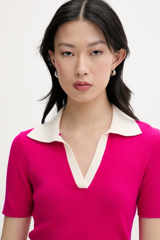 From Future polo swetrowe damskie wełniane różowy WPP02875