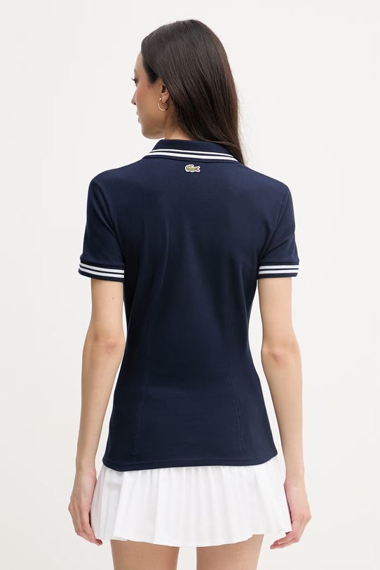Odzież Lacoste polo damskie z bawełną PF0582 granatowy
