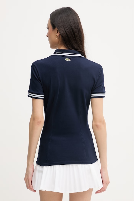 Odzież Lacoste polo damskie z bawełną PF0582 granatowy