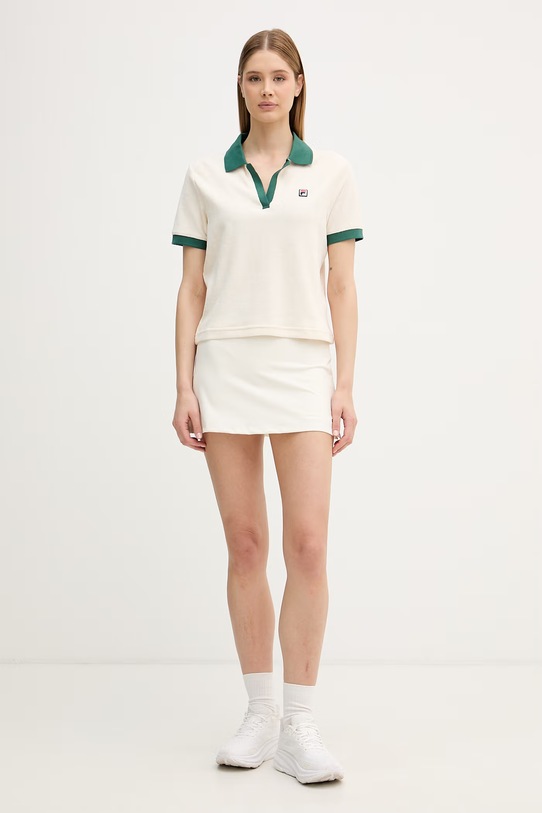 Fila polo dámské bavlněné BELFORT FAW1281 béžová SS26