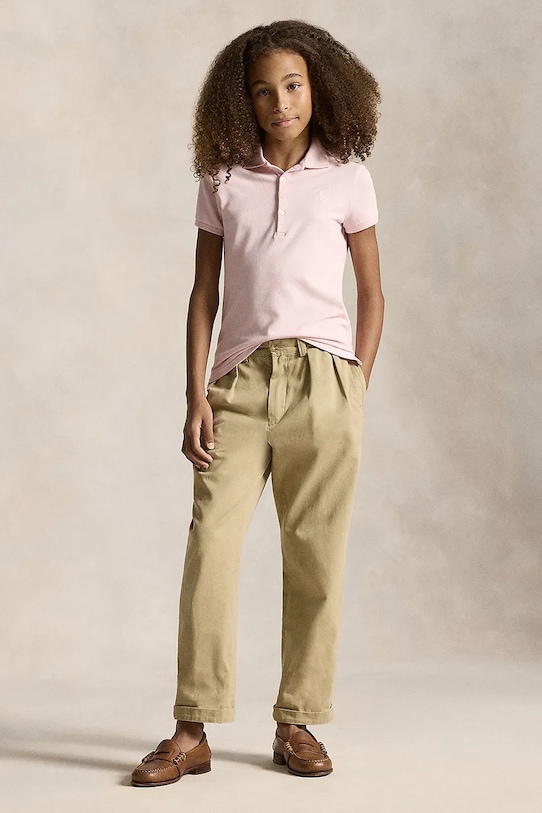 Παιδικό πουκάμισο πόλο Polo Ralph Lauren ροζ 313573242011