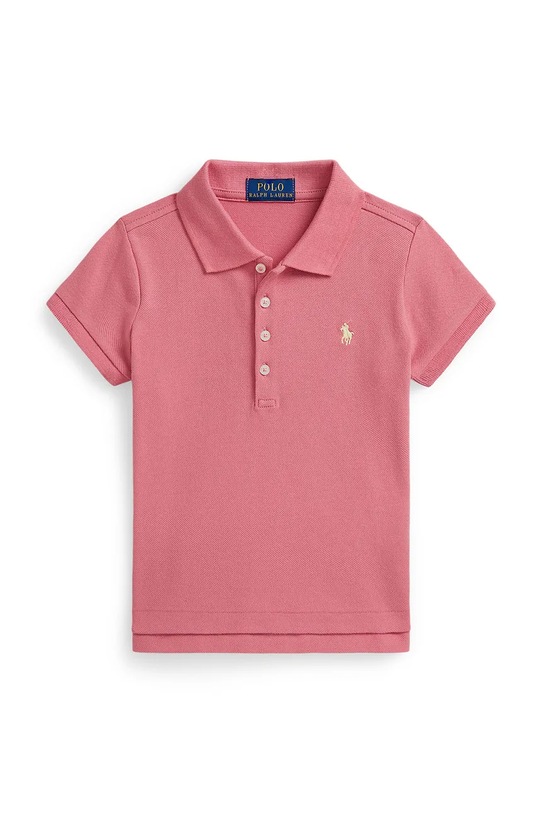Polo Ralph Lauren polo dziecięce z elastanem różowy 312698589512