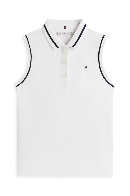 Tommy Hilfiger polo dziecięce bawełniane KG0KG08432.128.176.PPY2 biały SS26