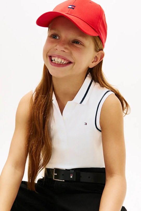 Tommy Hilfiger polo dziecięce bawełniane KG0KG08432.128.176.PPY2 biały