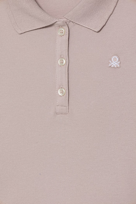 Dievča United Colors of Benetton polo tričko detské bavlnené s elastanom 3WG9G300A.P.Stagionale ružová