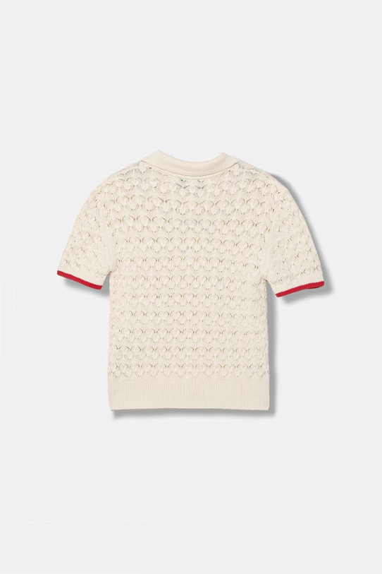 United Colors of Benetton polo dětské bavlněné 13KNQ300A.G.Stagionale béžová SS26