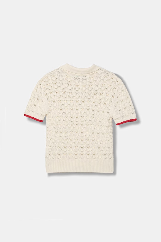 United Colors of Benetton polo dětské bavlněné 13KNQ300A.G.Stagionale béžová SS26