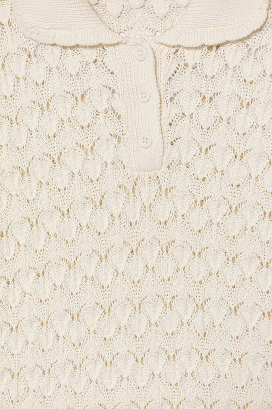 DÍVKA United Colors of Benetton polo dětské bavlněné 13KNQ300A.G.Stagionale béžová