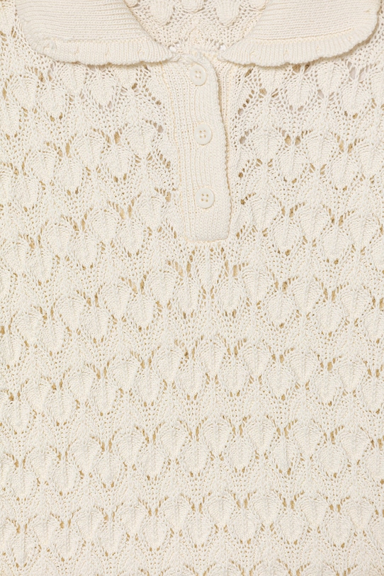 DÍVKA United Colors of Benetton polo dětské bavlněné 13KNQ300A.G.Stagionale béžová