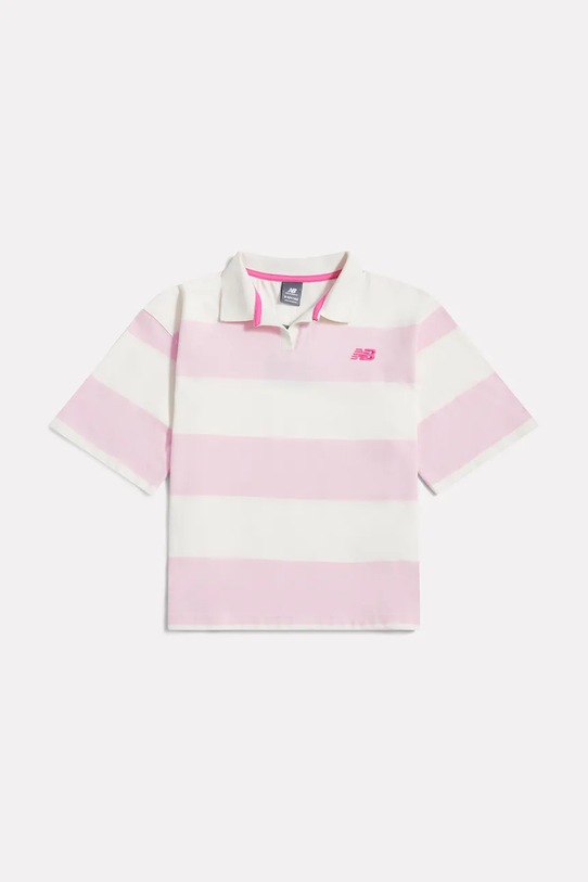 New Balance Πόλο παιδικό βαμβακερό YT61M5OK ροζ SS26