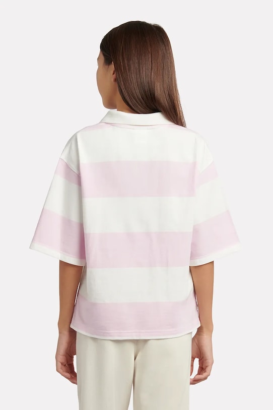 New Balance polo dětské bavlněné YT61M5OK růžová