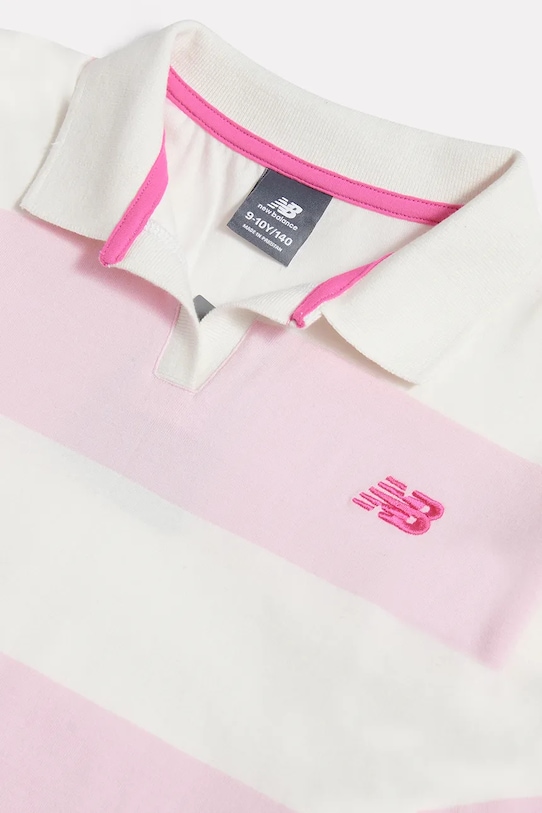 New Balance polo dětské bavlněné růžová YT61M5OK