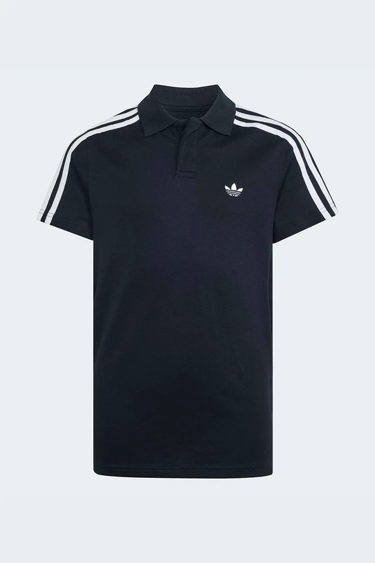 adidas Originals polo bawełniane dziecięce KE2952 czarny SS26
