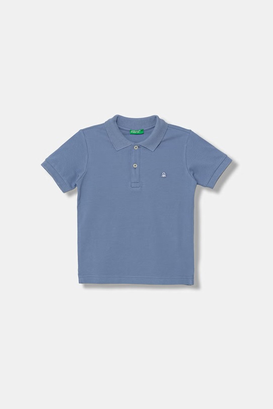 United Colors of Benetton polo dziecięce bawełniane niebieski 3089G3008.P.Stagionale