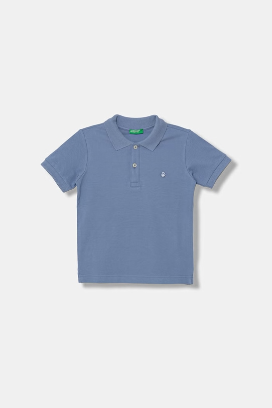 United Colors of Benetton polo dziecięce bawełniane niebieski 3089G3008.P.Stagionale