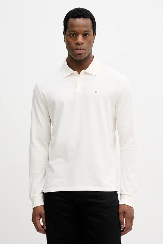 Calvin Klein Jeans longsleeve bawełniany bawełna beżowy LV04RE201G