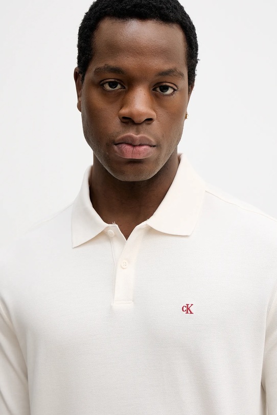 Calvin Klein Jeans longsleeve bawełniany beżowy LV04RE201G