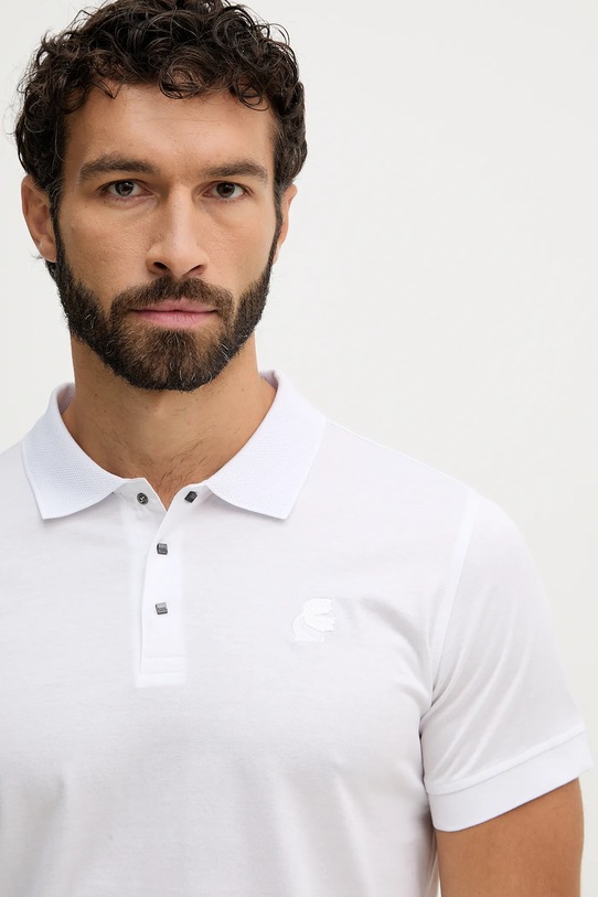 Karl Lagerfeld polo bawełniane biały 561200.745000