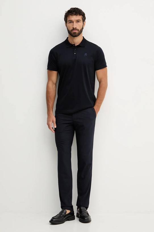Karl Lagerfeld polo bawełniane 561200.745000 granatowy SS26