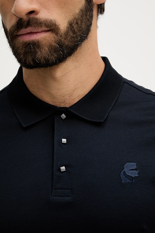 Karl Lagerfeld polo bawełniane 561200.745000 granatowy