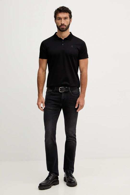 Karl Lagerfeld polo bawełniane 561200.745000 czarny SS26