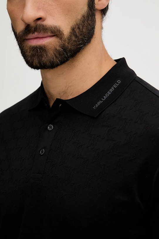 Karl Lagerfeld polo bawełniane 561204.745008 czarny