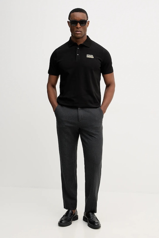 Karl Lagerfeld polo 561235.745024 czarny SS26