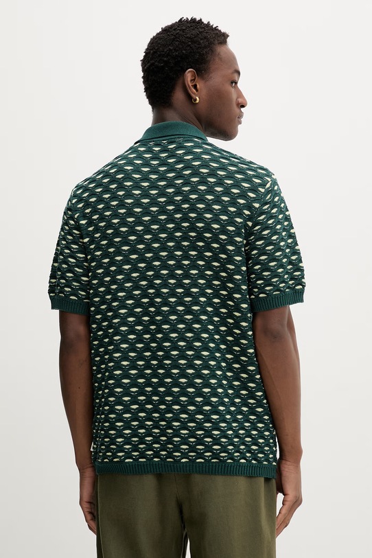 Odzież Les Deux polo męskie z bawełną Esmay 1001306 zielony