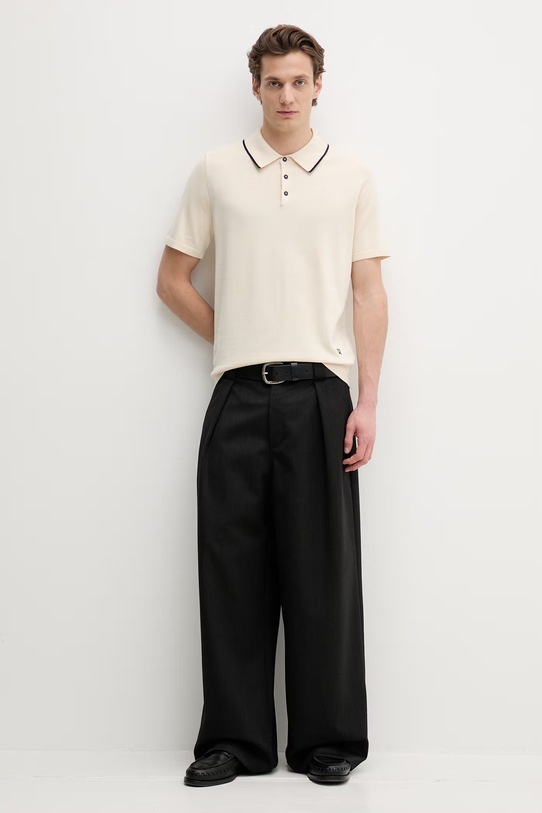 PS Paul Smith polo męskie bawełniane M2R.818Z.V22594 beżowy SS26