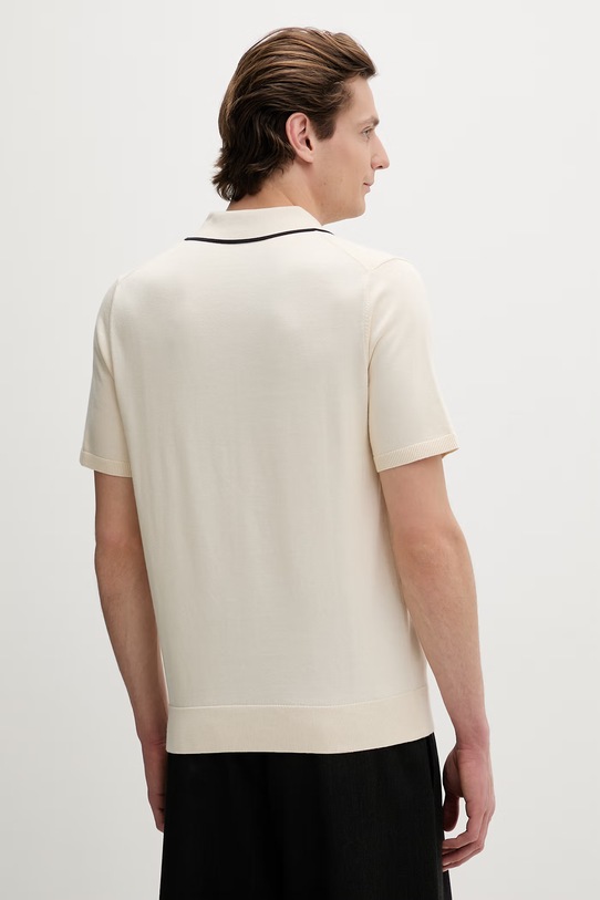 Odzież PS Paul Smith polo męskie bawełniane M2R.818Z.V22594 beżowy